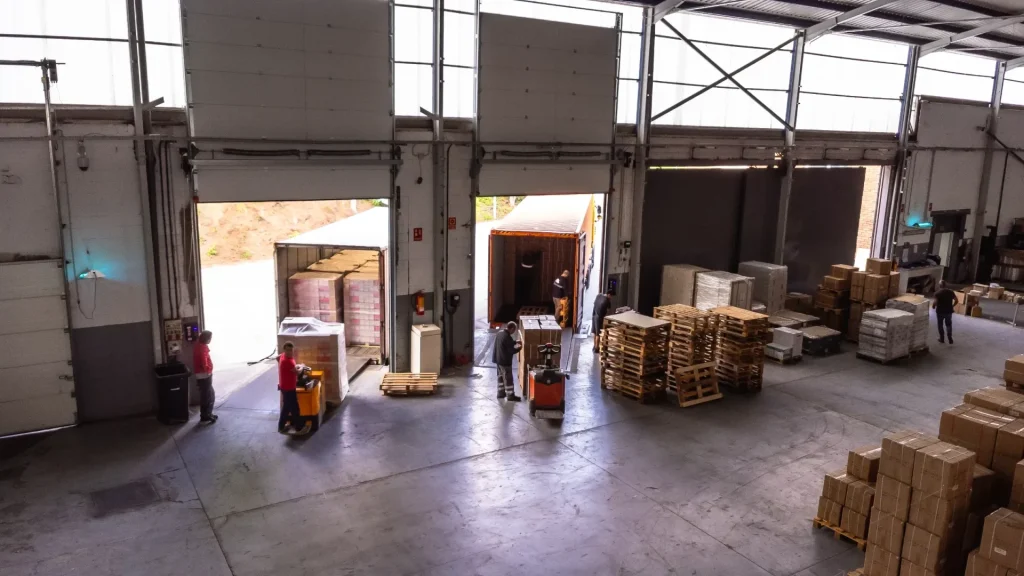 Groupage transport in een warehouse